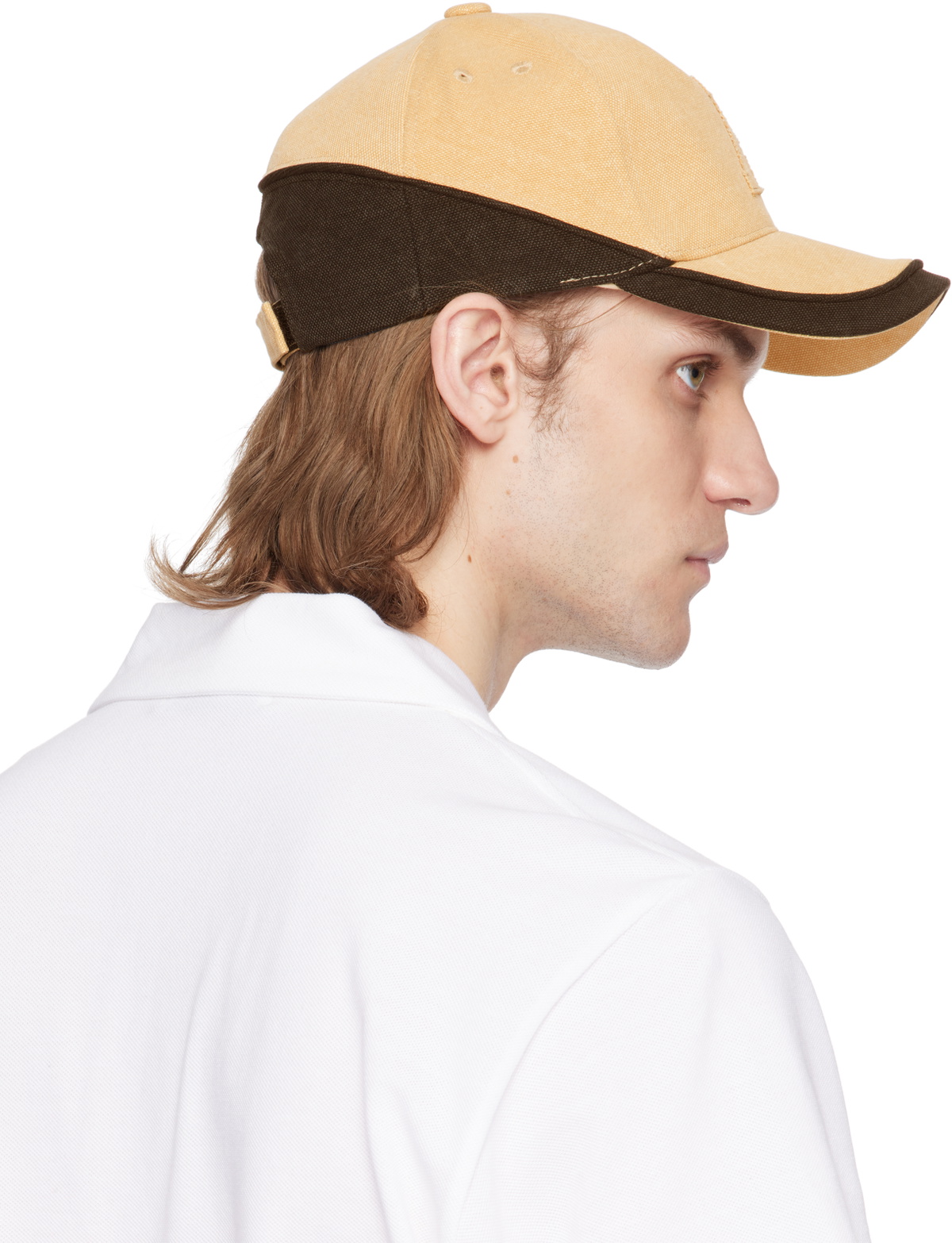 AMBUSH Beige & Black Canvas 'A' Patch Cap