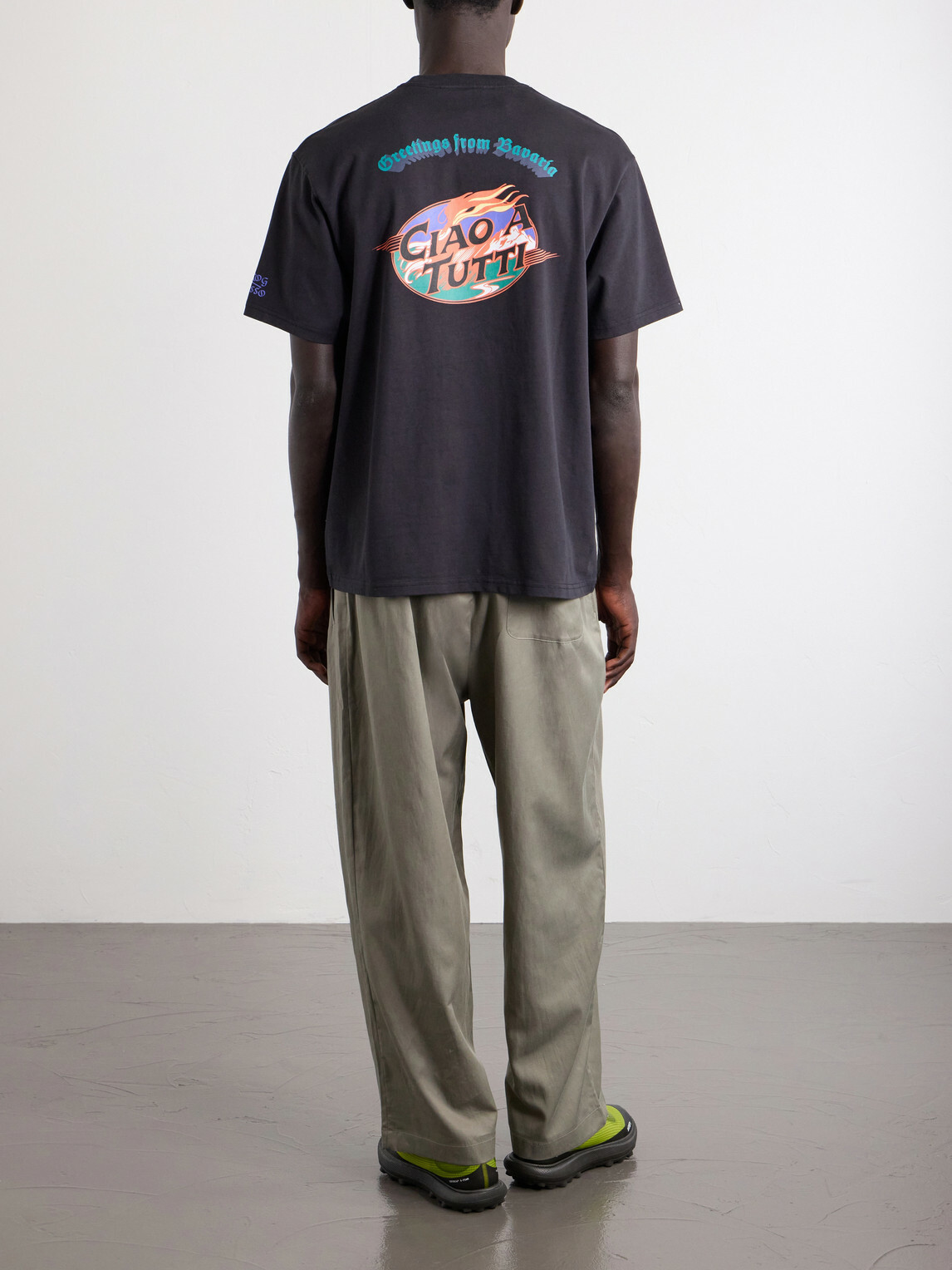 A Kind Of Guise - Basso Logo-Printed Cotton-Jersey T-Shirt - Black