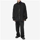 Vetements Men's Fleece Zip Up Jacket in Black