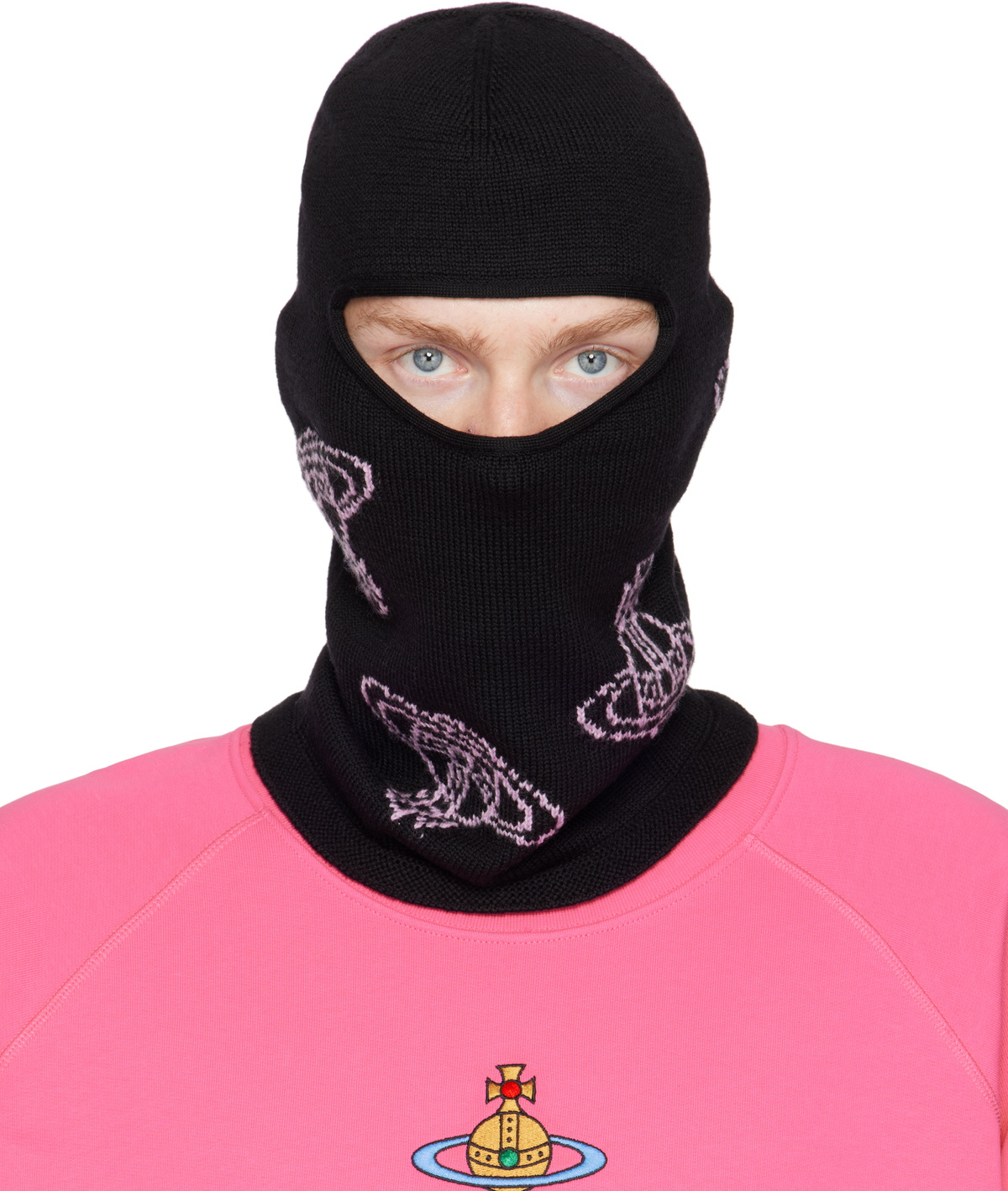 Vivienne Westwood Black All Over Orbs Balaclava Vivienne Westwood