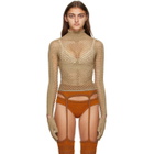 ISA BOULDER SSENSE Exclusive Tan Gloved Mapping Turtleneck