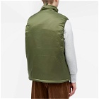 Beams Plus Men's MIL Ripstop Puff Vest in Olive