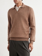 De Bonne Facture - Merino Wool Polo Sweater - Brown