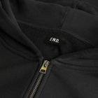 END. Cross Zip Hoodie in Cinder Black