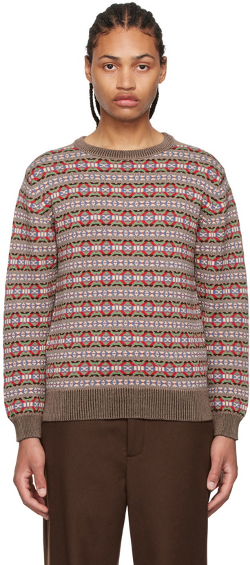 Photo: Bode Brown Cotton Sweater