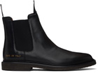 Common Projects Black Leather Chelsea Boots