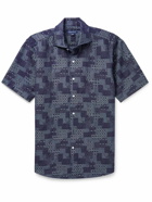 Peter Millar - Banks Cotton-Jacquard Shirt - Blue