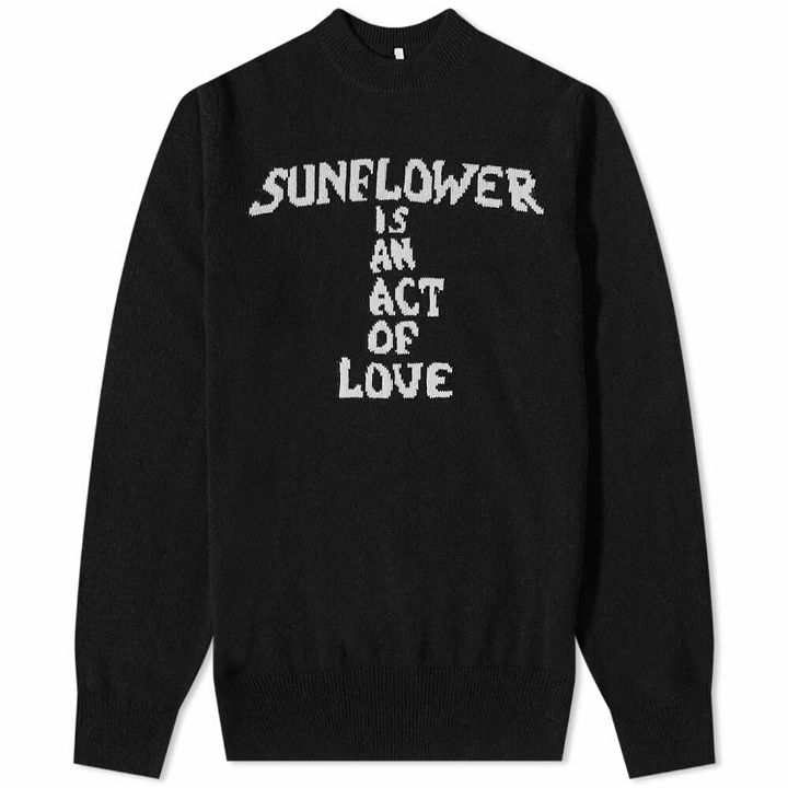 Photo: Sunflower Men's Slogan Crew Knit in Black