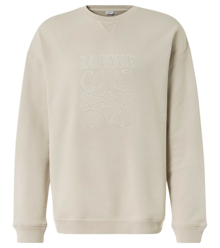Photo: Loewe Anagram embroidered cotton sweatshirt