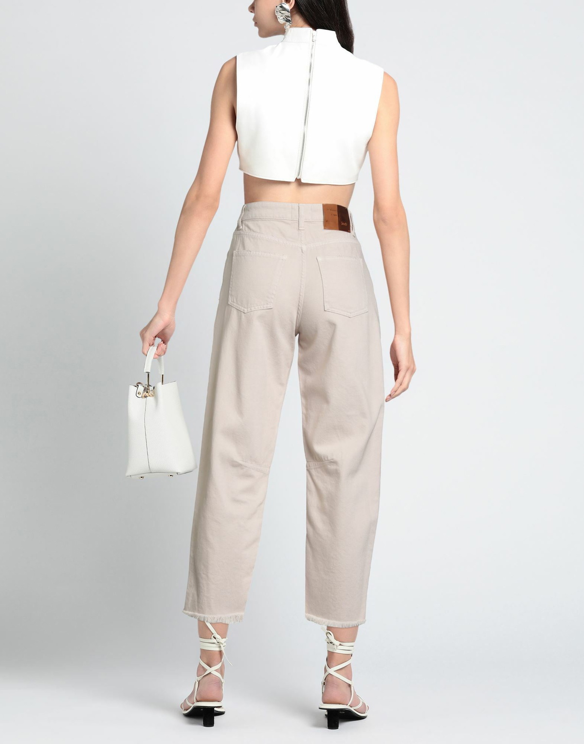 Alessia Santi Womens Pants Cream
