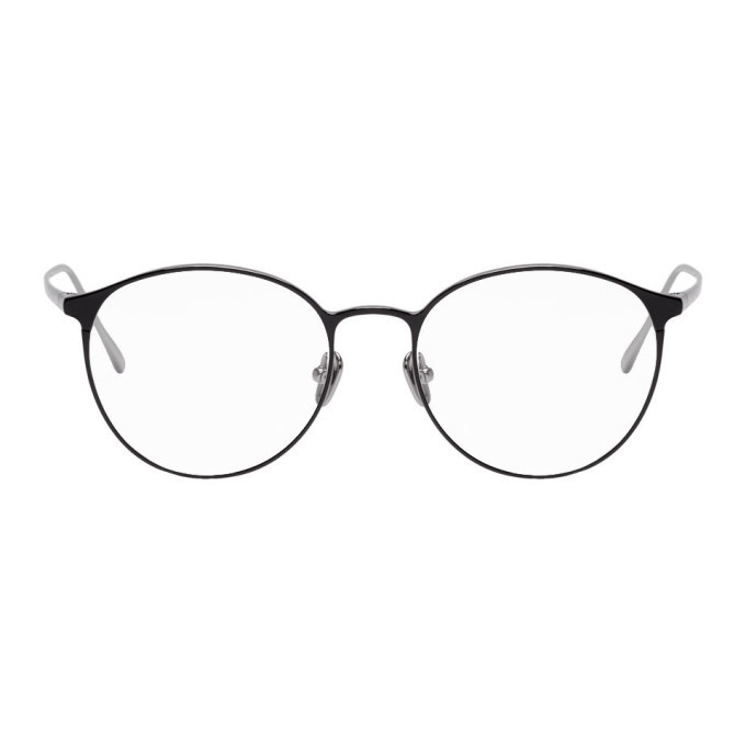 Photo: Linda Farrow Luxe Silver and Black Astley 877 C2 Glasses