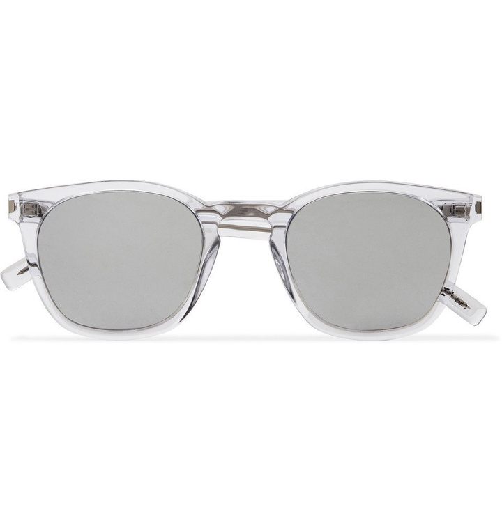 Photo: Saint Laurent - D-Frame Acetate Mirrored Sunglasses - Silver