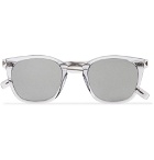 Saint Laurent - D-Frame Acetate Mirrored Sunglasses - Silver
