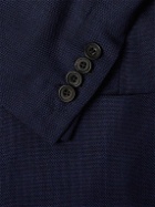 Rubinacci - Double-Breasted Wool-Hopsack Blazer - Blue