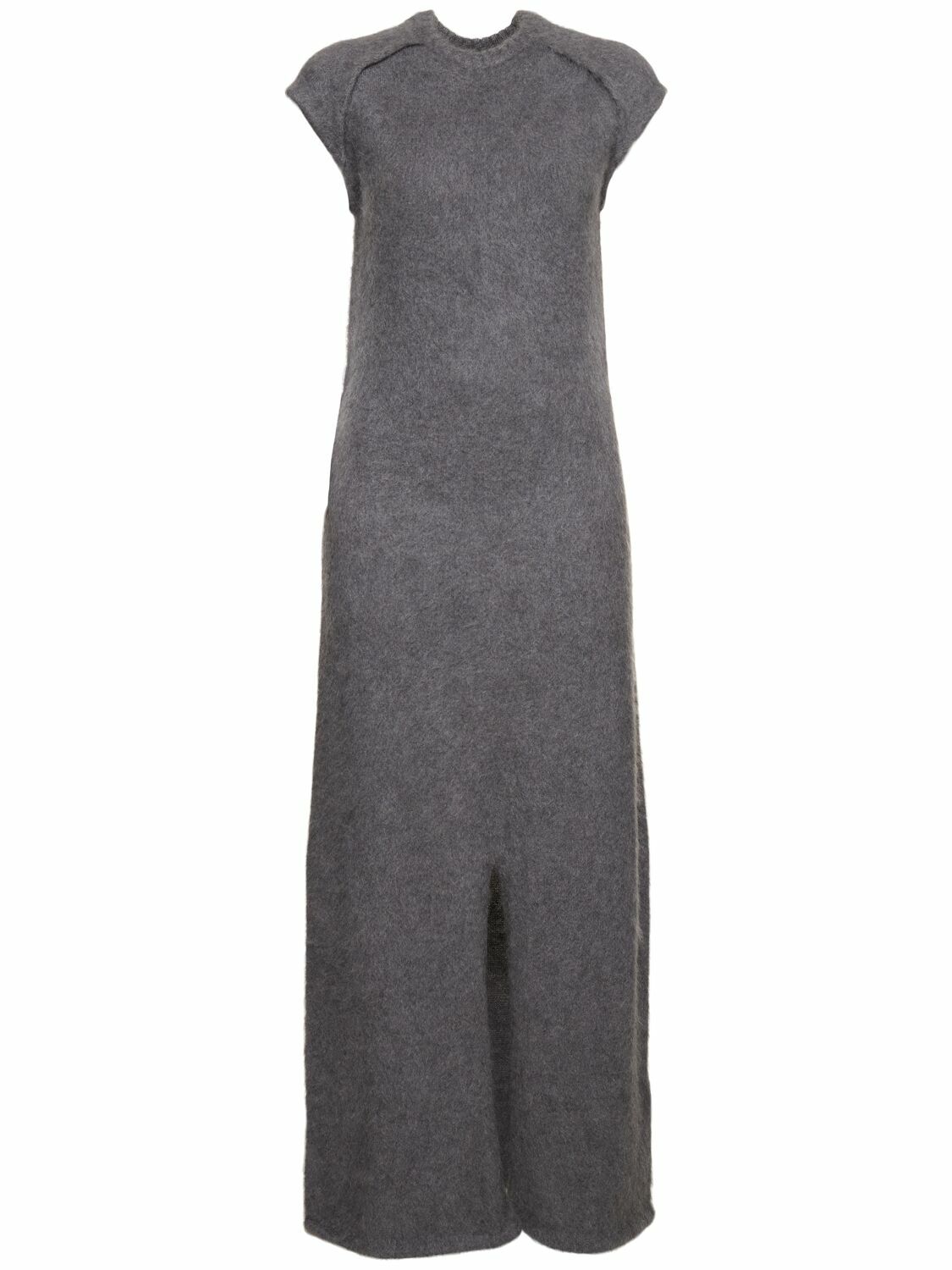 JIL SANDER Boiled Wool Brushed Knit Long Dress Jil Sander