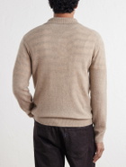 Altea - Wool and Cashmere-Blend Polo Sweater - Neutrals