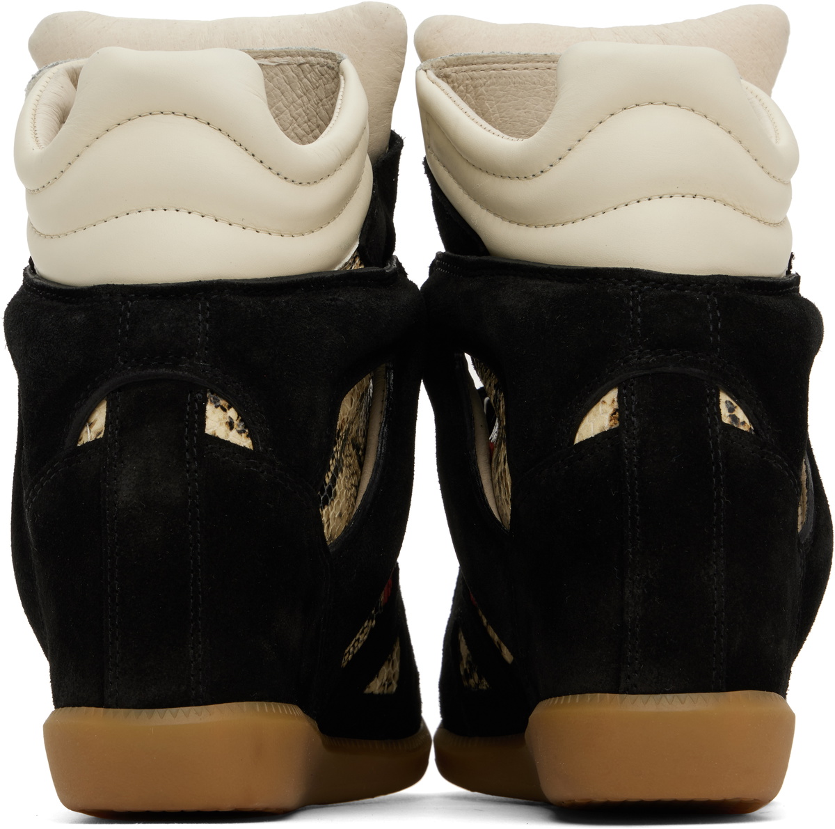 Isabel Marant Black & Beige Bekett Sneakers