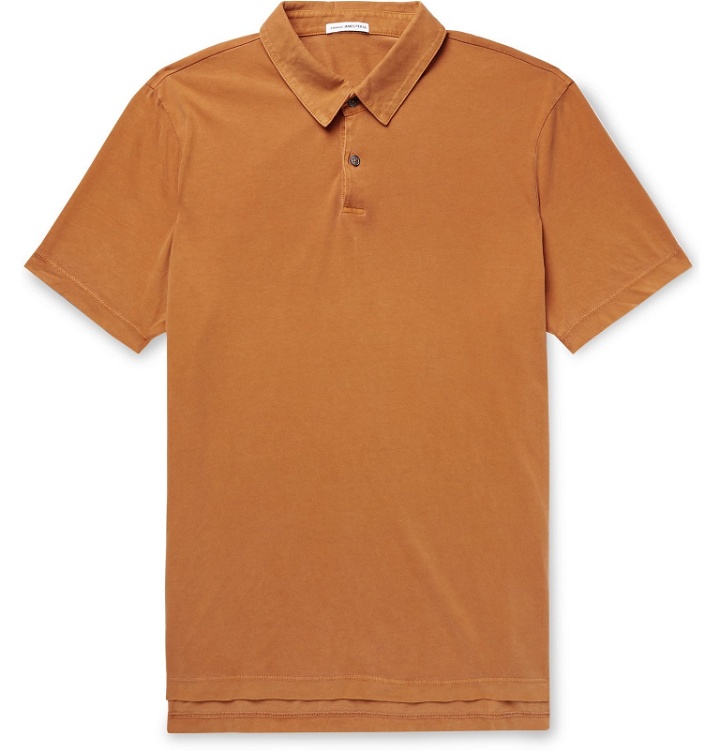 Photo: James Perse - Supima Cotton-Jersey Polo Shirt - Orange