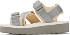 Suicoke Gray & White KISEE-PO Sandals