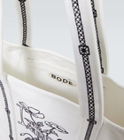 Bode Laundry embroidered canvas tote bag