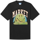MARKET Men's Smiley Out of Body T-Shirt in Washed Black