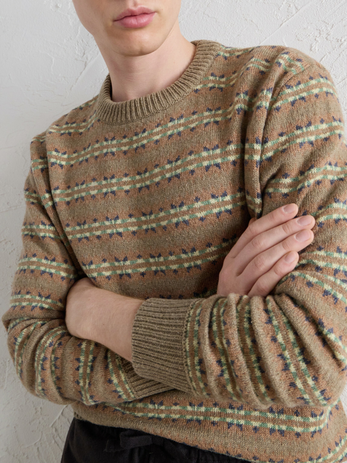 A.P.C. - Andre Striped Wool And Cotton-Blend Sweater - Neutrals