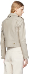 MACKAGE Beige Baya Leather Jacket