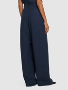 THE FRANKIE SHOP Piper Pleated Viscose & Linen Pants