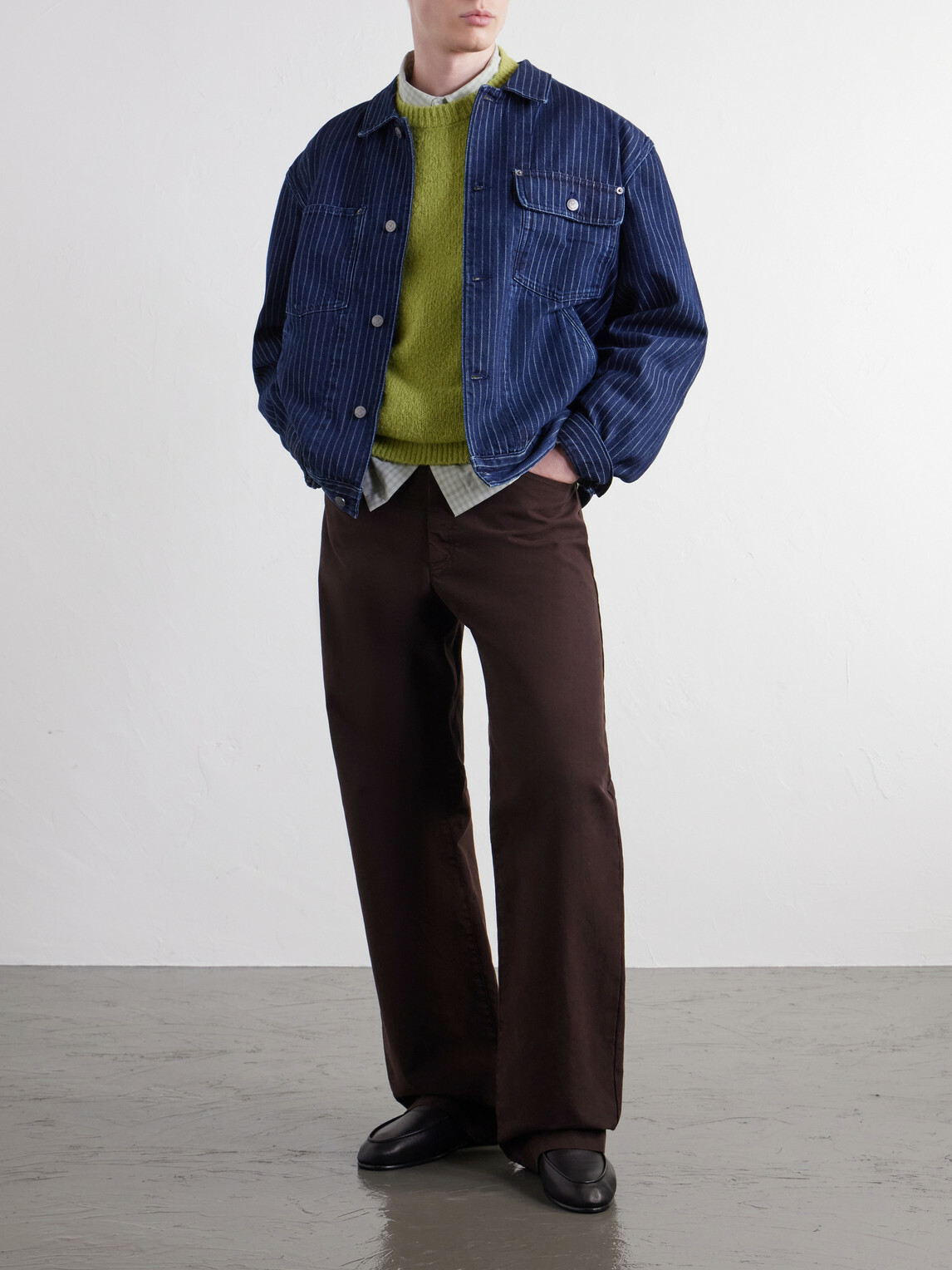 Aimé Leon Dore - Striped Denim Jacket - Blue