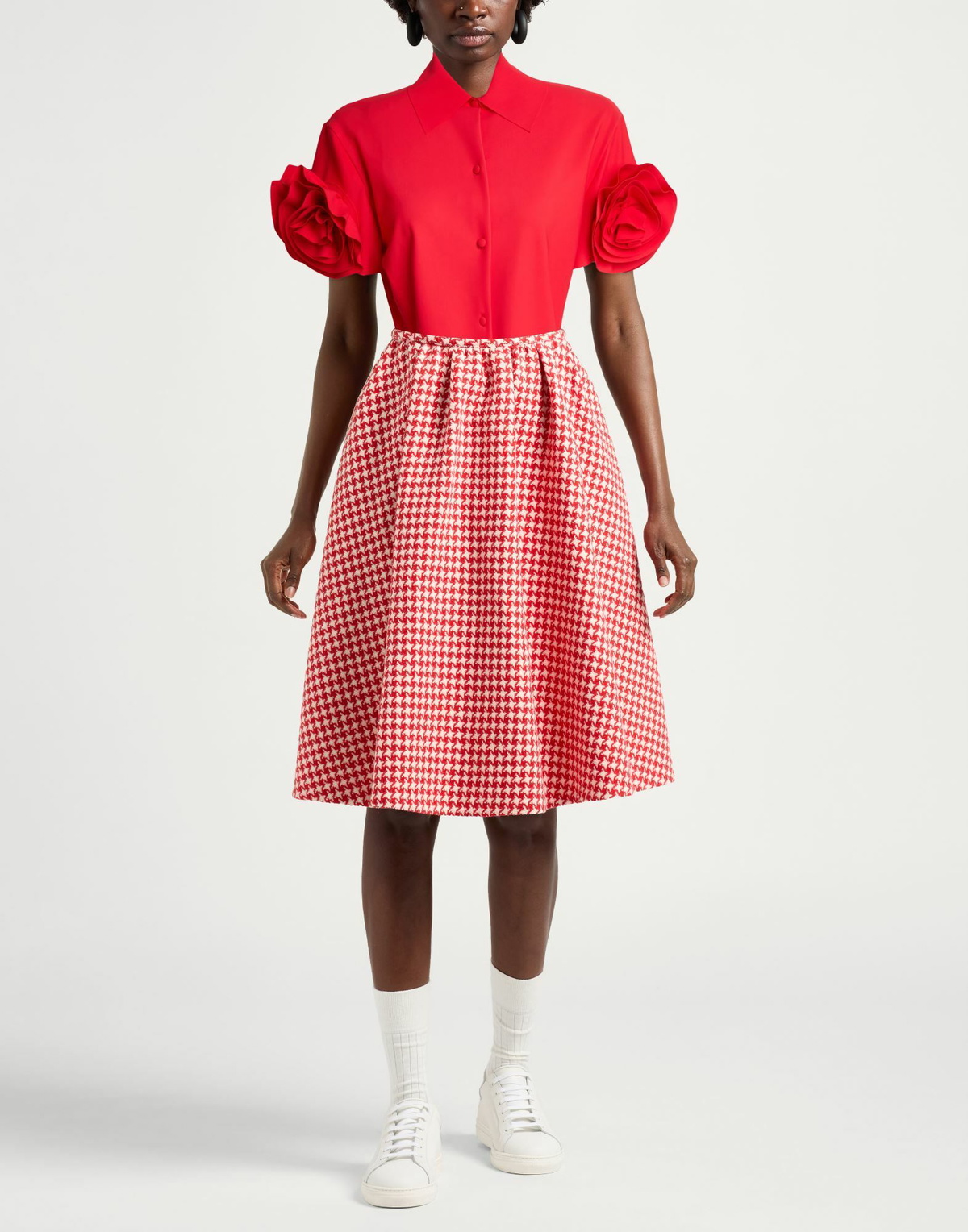 Chiara Boni La Petite Robe Womens Shirt in Red