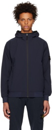 Stone Island Navy Garment-Dyed Jacket