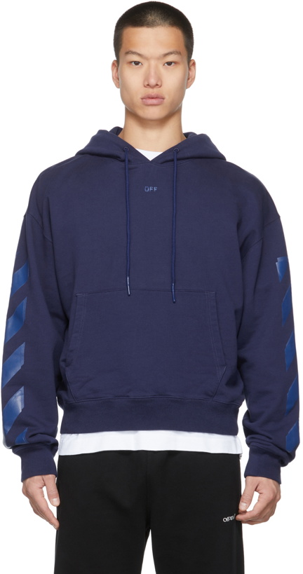 Photo: Off-White Blue Rubber Arrow Over Hoodie