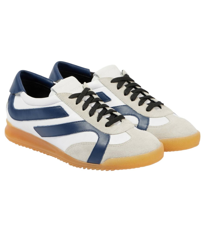 Photo: Proenza Schouler Track suede-trimmed leather sneakers