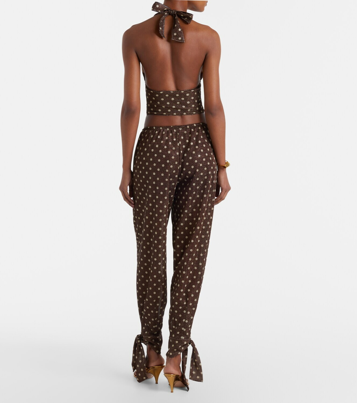 Oséree Lumière polka-dot tapered pants