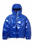 Moncler Genius - A$AP Rocky Bahianinha Quilted Glossed-Shell Hooded Down Jacket - Blue