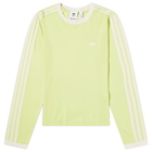 Adidas x Wales Bonner Knit Long Sleeve T-Shirt in Semi Frozen Yellow/Chalk White