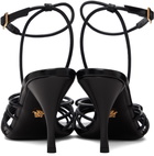 Versace Black Opera Bow Nappa 85mm Heeled Sandals