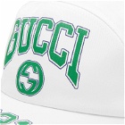 Gucci Men's College Baseball Cap in Ivory/Green