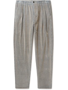 GIORGIO ARMANI - Two-Tone Cotton-Corduroy Trousers - Brown