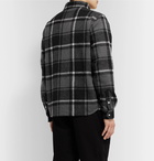 Billionaire Boys Club - Button-Down Collar Logo-Appliquéd Checked Flannel Overshirt - Black