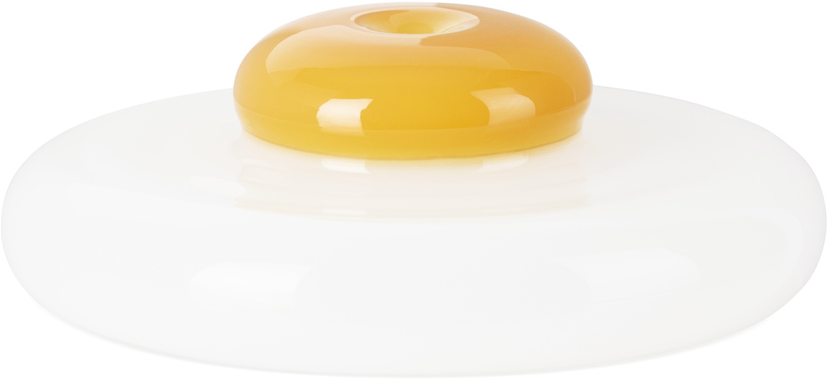 Maison Balzac White & Yellow 'The Good Egg' Incense Holder