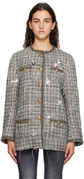 R13 Gray Slouch Jacket