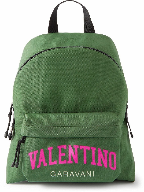 Photo: Valentino Garavani - Valentino Garavani Logo-Print Canvas Backpack