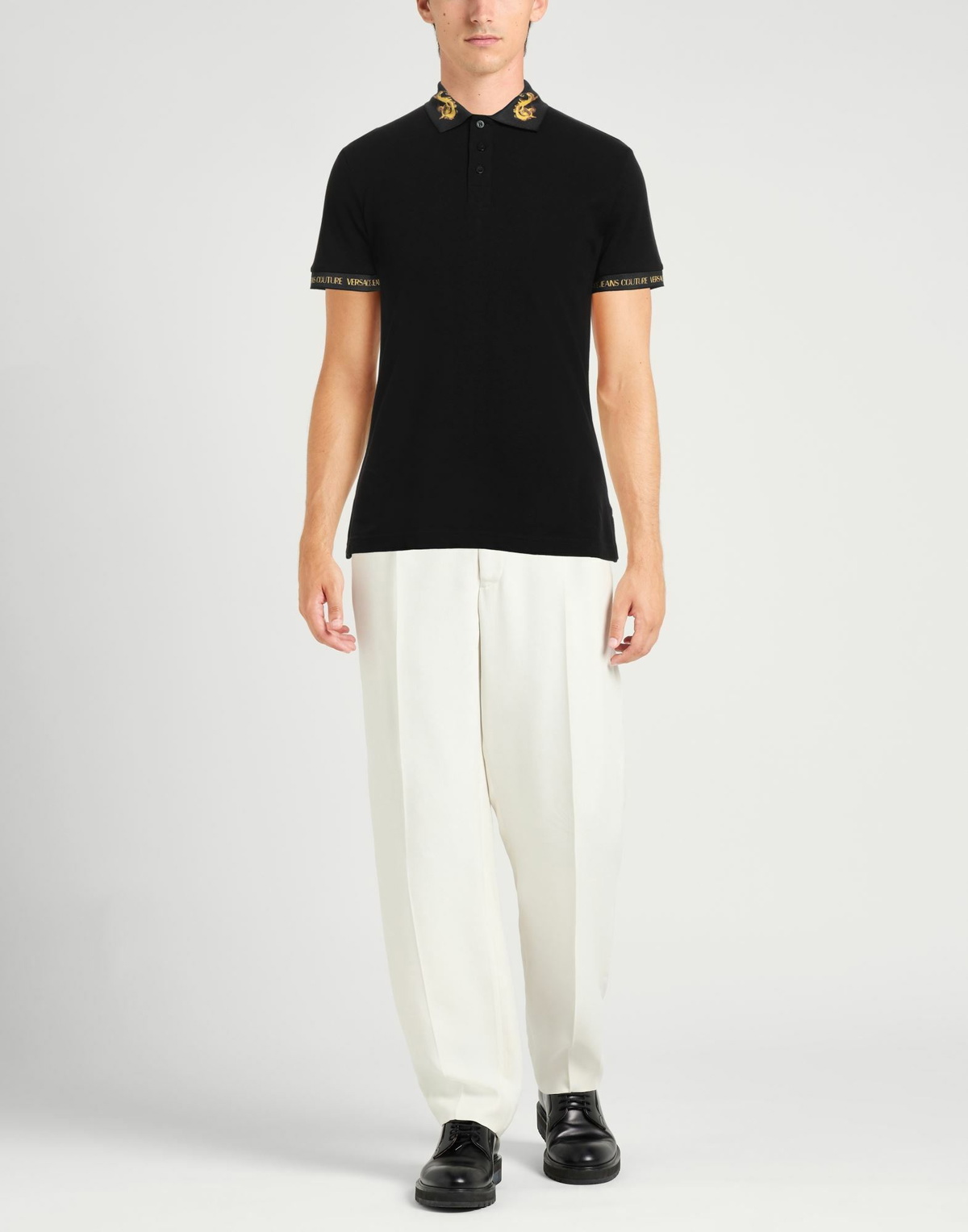 Versace Jeans Couture Mens Polo shirt in Black