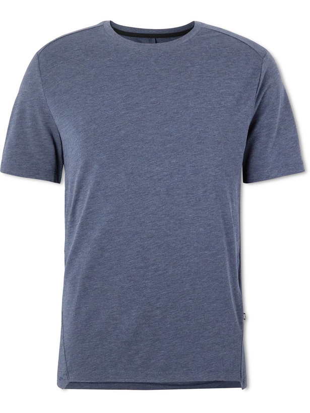 Photo: ON - Active-T Stretch Cotton-Blend Jersey T-Shirt - Blue