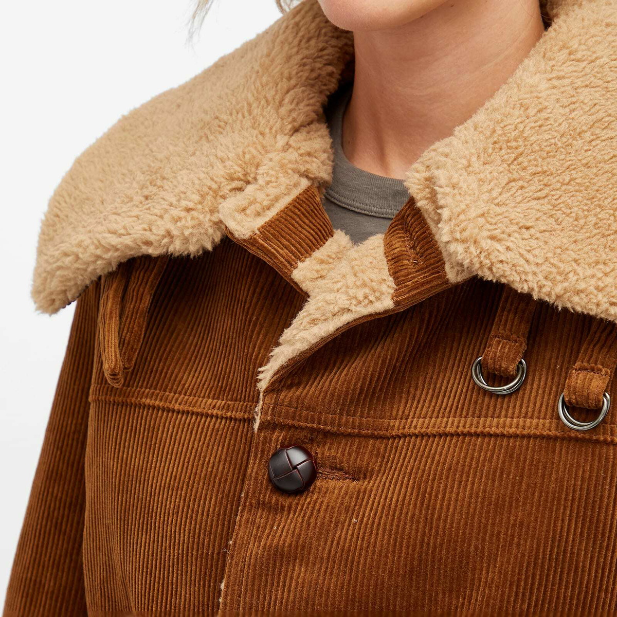ジャケット R13 Woman Jacket Brown R13WR323R434A BROWN R13 Shrunken Zip-Up Leather Jacket in Brown | FWRD