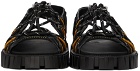 Fendi Black & Yellow 'Fendi Force' Sandals