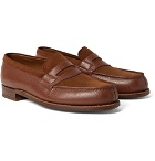 J.M. Weston - 180 The Moccasin Full-Grain Leather and Suede Penny Loafers - Men - Brown