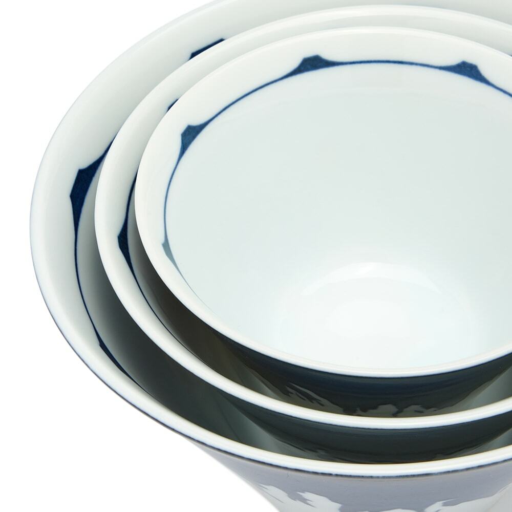 BEAMS JAPAN Mt Fuji Bowl - Set of 3 in Navy