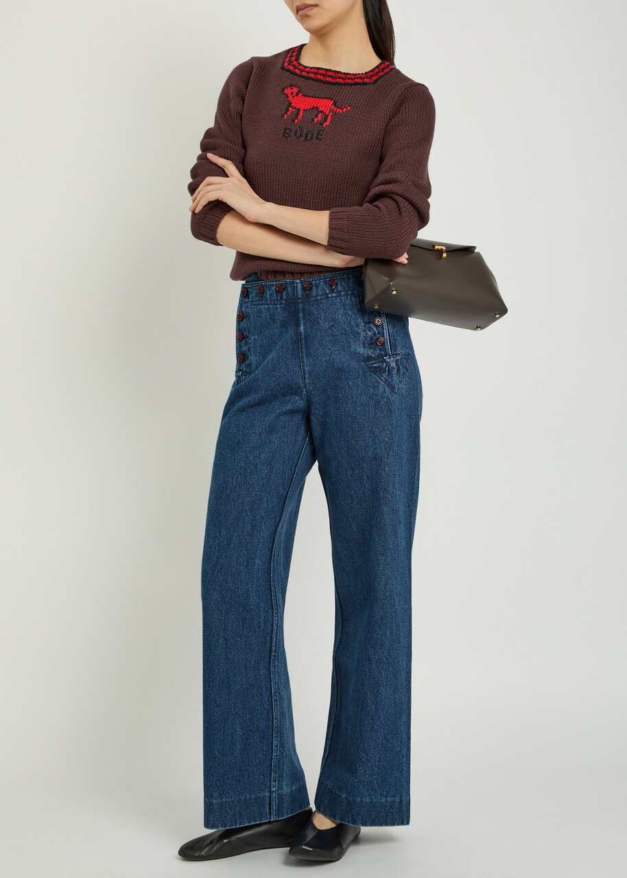 Bode Sailor Wide-leg Denim Trousers